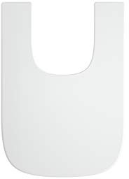 Gala Mid - Tapa para Bidé, Incluye Kit de Fijación y Bisagras en Acero Inoxidable, en Color Blanco Cromado, Medidas 38 x 5 x 53 cm – Modelo G5171001