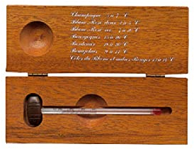 STIL Thermomètre à Vin Coffret Bois Imprimé