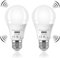 E27 9W lampada LED con sensore di movimento e crepuscolare Bianco caldo 2700K Auto On/Off