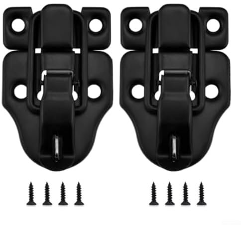 Cierres de palanca con tornillos de endurecimiento, paquete de 2 cerraduras de repuesto para gabinete, caja de guitarra, cofre, joyero, caja de madera ordinaria