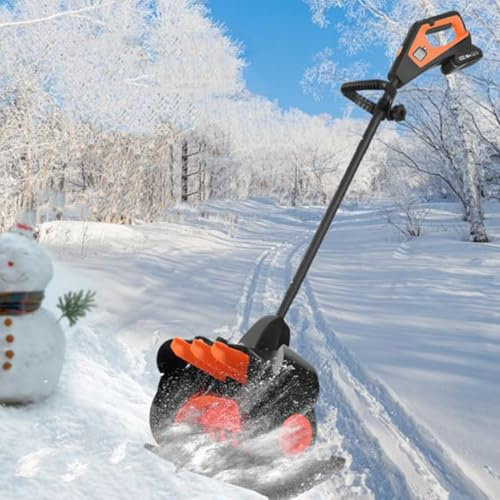 Spazzaneve Elettrico, Spazzaneve, Con 2 Batterie Da 15000 Mah, Larghezza Di Pulizia Di 41 Cm, Regolazione a Tre Velocità, Direzione Di Lancio Della Neve Regolabile, Adatto per Vialetti, Gradini, Ecc.