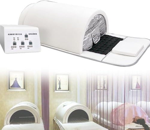 Cúpula de sauna portátil de infrarrojos lejanos con piedras de turmalina y germanio, almohadilla térmica de 1200 W y almohada