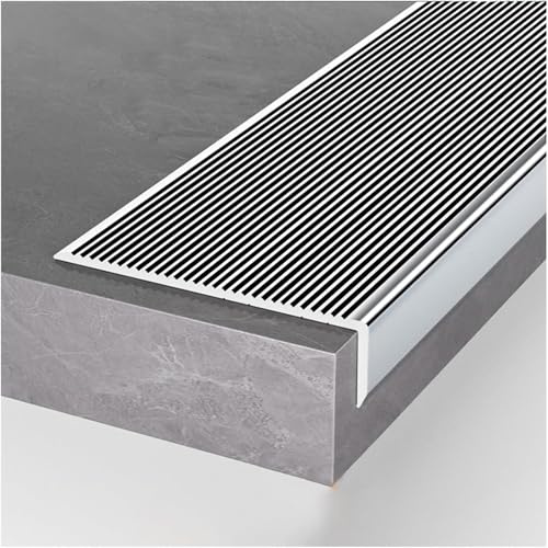 Nosing Ed-skydd i aluminium 10 cm bred halkfri dörrremsa för inomhus- och utomhussteg silversteg L40102 cm säker lös
