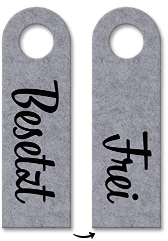 trendaffe - Besetzt oder Frei Türhänger in Grau für die Toilettentüre Toilette WC Klopapier