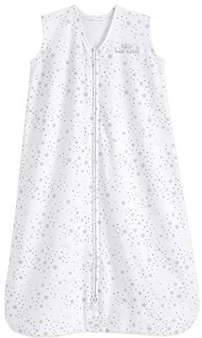 Halo Baby Schlafsack | 0,5 Tog Sleepsack | 100% Baumwolle, Mitternachtsmonde für Neugeborene | Einfacher Zip -Zugriff von Windelwechsel | Lullaby Trust Partners | Unisex, Jungen & Mädchen, 0-6 Monate