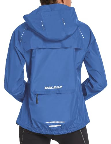 baleaf Cycliste Coupe Vent Femme, Vélo Jacket De Pluie Imperméable Randonnée Les Quatre Saisons Bike Coupe Extérieure Légère Résistante Bleu S