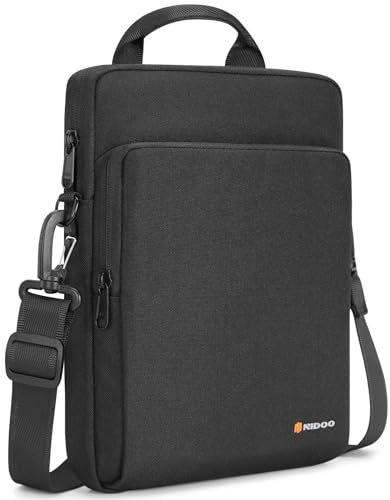NIDOO 10 Inch Tablet Laptop Sleeve Shoulder Messenger Bag Protective Carrying Case for 11 10.5 9.7 iPad Pro / 10.9 10.5 iPad Air / 10.2 10.9 iPad/Surface Go 3 2 / Galaxy Tab A8 S8, Black