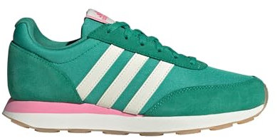 adidas Damen Run 60s 3.0 Shoes Schuhe, Semi Court Green/Off White/Bliss Pink