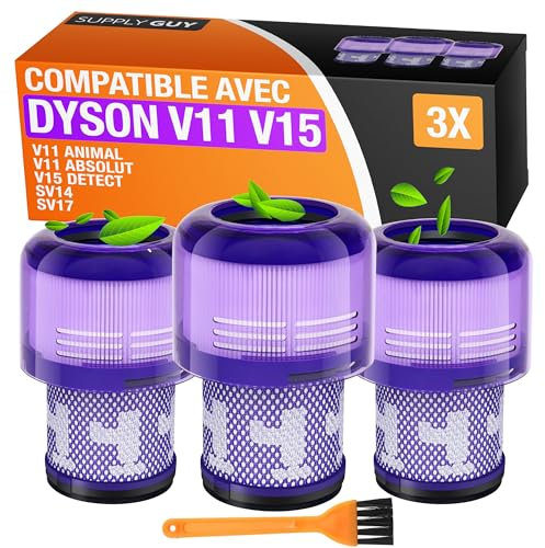 Supply Guy V11 V15 Filter kompatibel mit Dyson V11 Absolute Animal Torque Drive Absolute Extra Pro Fluff V15 Detect Absolute Detect Complete SV14 SV17 SV22-3 Ersatzfilter ersetzt DY97001302