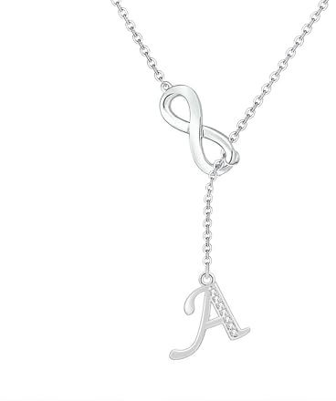 SAMINO Collar de Colgante Collares de la Letra A - Z Regalo de Cumpleaños de la Chica Collar Ilimitado de Navidad de la Madre Sobrina Amiga Hermana (A)