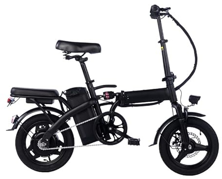 14-inch Folding Electric Bicycle, 330 Pound Load-bearing Capacity, 19 Mph, 18-28mile Range, 48V Lithium Battery, Front Headlight & Disc Brake, Alloy Steel Frame, City Commuting, Sturdy Structure,