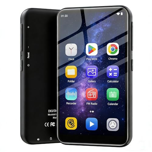 160GB Reproductor MP3 con Bluetooth y Wi-Fi, Reproductor MP3 Spotify Android 13, Reproductor MP4 con Pantalla táctil de 4,02 Pulgadas con Altavoz, Radio FM, Amazon Music, Ampliable hasta 512GB