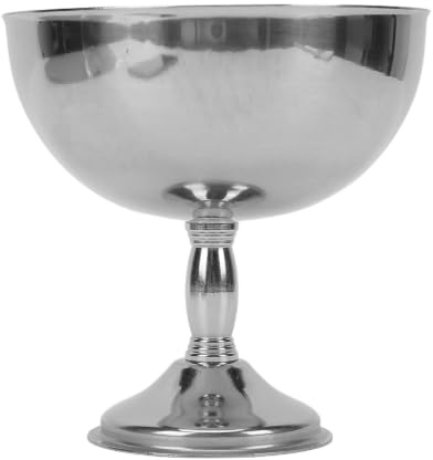 AKLOSIPY 304 Glasskopp i Rostfritt Stål Liten 9 Cm, Retrofotad Dessertskål för Salladspudding, Vintage Metallserveringsfat för Hemmakök, kafé, Glassskål för Dagligt Bruk (Mellanstor 10cm)