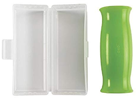 OXO Good Grips Silicone Garlic Peeler with Stay-Clean Storage Case,Clear,1EA