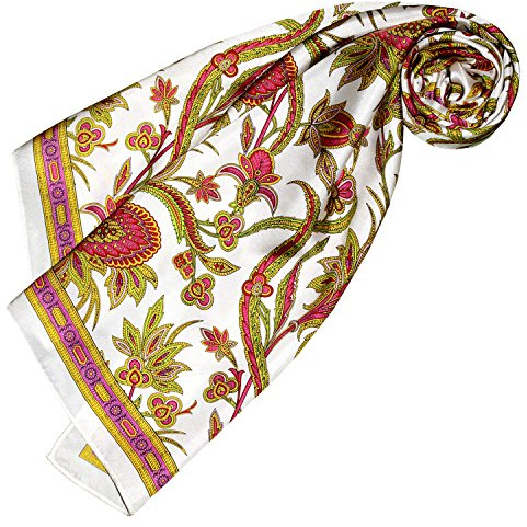 Lorenzo Cana lyx sidenduk uppspänd duk 100 % siden 90 cm x 90 cm harmoniska färger damduk omställning 89163