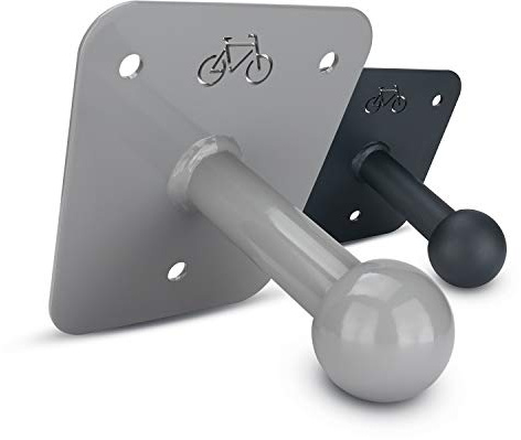 Soporte de pared universal para portabicicletas trasero de HEYBRO - incluidos accesorios de montaje, además de eficiente y elegante soporte de pared para su portabicicletas