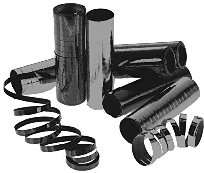 tib 15047 Luftschlangen, Farbe-Metallic Schwarz, One Size