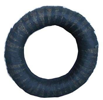 Strohkranz Natur umwickelt mit Vlies I Ø 55 x 8 cm I großer Strohrömer