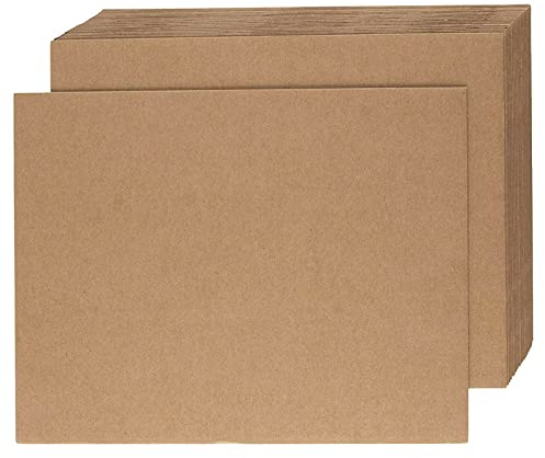 100 x Corrugated Cardboard Packaging Sheets Kraft Pads Single and Double Wall Protective Dividers for Cushioning & Crafts A0, A1, A2, A3, A4, A5 (Pack of 100) (Double Wall, A5 (210 x 148mm))