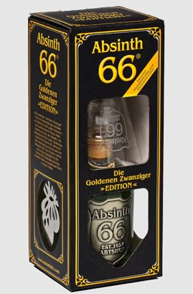 1 Geschenkbox Absinth a 200ml 66,6% Vol. + 1 Glas+ 1 Absinthlöffel