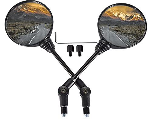 GOOFIT Rétroviseurs latéraux à vis de conversion de 8 mm et 10 mm - Ajustement à 360° - Guidon rotatif - Compatible avec ATV UTV Dirt Bike Quad Scooter Cyclomoteur Moto Go Kart Buggy Quad Buyang
