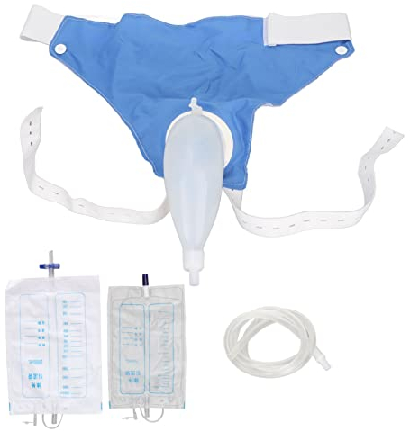 Arsor Sacca per Drenaggio Dell'urina, 1000 ML 2000 ML Raccoglitore di Urina in Silicone Supporto per Pipì per Orinatoio Pantaloni per Incontinenza Indossabili Sacco per Raccolta di Urina Maschile