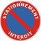 Panneau Stationnement Interdit Aluminium Réfléchissante Ø 300mm Panneau Métallique Interdiction de Stationner Stable et Durable, Etanche et Résistant aux UV, Facile à Installer