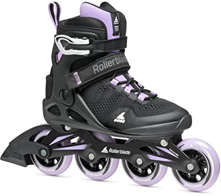 Rollerblade Macroblade 84 Women's Adult Fitness Inline Skate, Black & Lavender, Performance Inline Skates