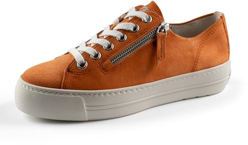 Paul Green Damen SUPER Soft Pauls, Frauen Low-Top Sneaker,schnürschuhe,schnürer,Plateausohle,Halbschuhe,straßenschuhe,Orange (Papaya),37 EU / 4 UK