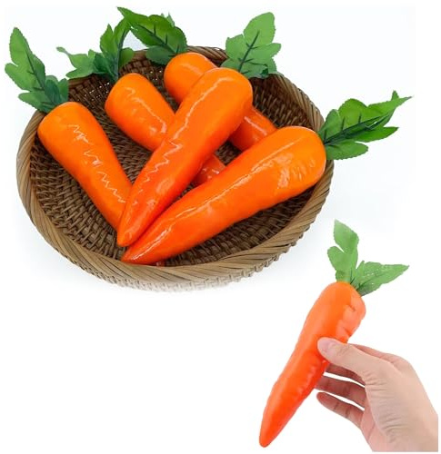 Hezhou Artificiales Para Carote Finte Simulazione Verdure Carote Decorazioni Carote Artificiali Finto Frutto Ravanello Decorazioni Carote Artificiali Simulazione Verdure Frutta Finta (L, 5)