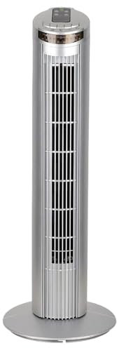 Ventilador De Torre Orbigo Plata 3vel 45w C/remoto Oscilante Temporizador 75x27x27cm