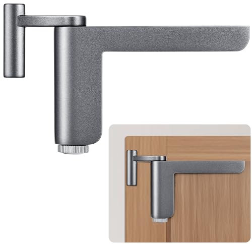 Dreyoo Türschließer für Innentür, geeignet für Universaltür, Mini-Türschloss ohne Bohren, keine Schrauben erforderlich, einfache Montage (Grau)