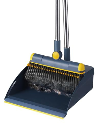 Set di scopa e paletta – Spazzatrici autoportanti con manico, efficiente raccoglitore di detriti per interni, attrezzatura moderna per la pulizia di appartamenti, dispensa, corridoio, ingresso