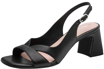 Tamaris Sandalo da donna con tacco a blocco Pelle nero 39 EU