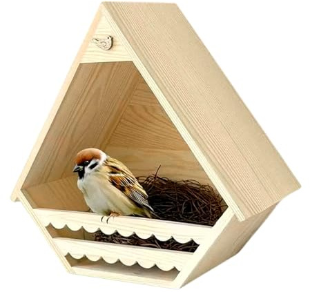 Bluebird hus för utomhusbruk, träfink habitat, trädgård vilda fåglar hus – för sparv svälj wren Chickadee duva kolibri trädgård uteplats innergård
