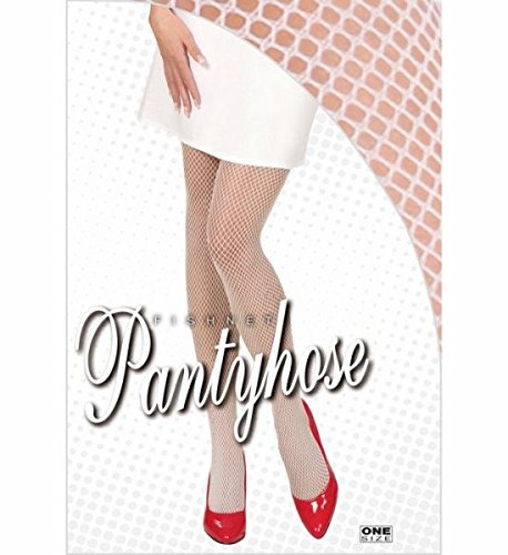 W WIDMANN MILANO Party Fashion - Collants résille à mailles fines, noirs, collants pour femmes, Collants résille, Blanc, XL