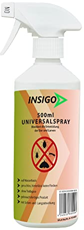NEU Biozidfreie Insekten Abwehr 500ml – Spray gegen Insekten & Ungeziefer Bekämpfung - Sofortwirkung – Insektenspray & Mittel gegen Ungeziefer – Geruchsarm & Fleckenfrei – Insektenabwehr INSIGO