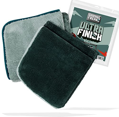 Garage Freaks Auto Poliertuch im 2er Pack - Ultra Finish Mikrofaser-Poliertuch 40x40cm, 1200 GSM - Für extrem sanftes Auspolieren mit optimalem Handling - 2er Set