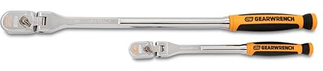 GEARWRENCH 2 Piece 1/4 and 3/8 Drive 120XP Dual Material Flex Handle Teardrop Ratchet Set | 81204XP
