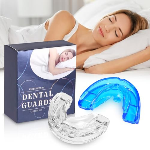 FAOKZE Schnarchschiene 2 Stück Schnarchen Stopper, Anti Schnarch gegen Schnarchen,Anti Schnarch Schiene Snoring Stopper for Anti Snoring,anti schnarch schiene Ergonomisch(Blau, Weiß)