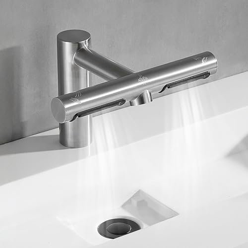 Grifo de inducción de acero inoxidable + secador de manos, secado de manos de alta velocidad de 7 s, máquina automática de lavado, soplado y secado con agua por inducción