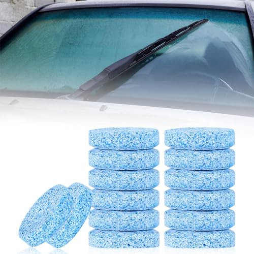 120pcs Windscreen Washer Tablets, Car Effervescent Tabs, Car Wiper Cleaning Tablets, Screen Wash for Cars Windshield Glass Concentrated Solid Fluid Detergent Tablet