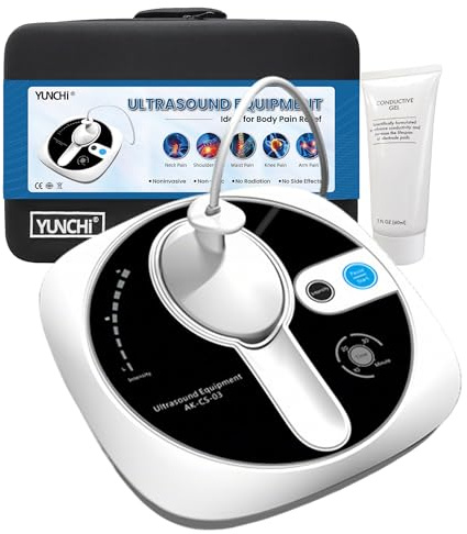 Macchina per Terapia ad Ultrasuoni, Dispositivo Portatile per Massaggi per Alleviare il Dolore Muscolare e Articolare, Ingranaggi di Regolazione a 3 Livelli Massaggiatore ad Ultrasuoni per (Bianco 03)