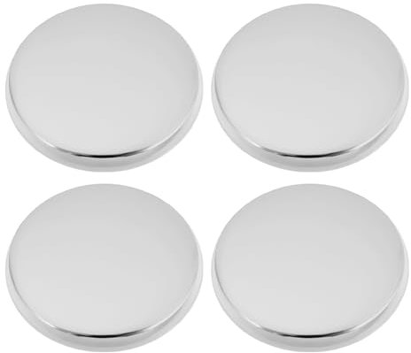 ECSiNG 4 Bouchons de Vidange de Rechange pour évier de Cuisine 38 Mm Filetage M8 en Laiton Poli Chromé pour Baignoire évier Salle de Bain Argent