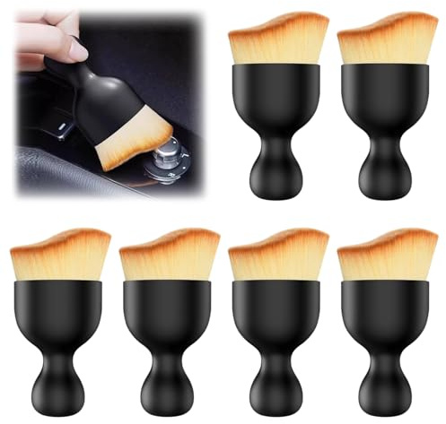 SAIIURV 6 Pièces Kit de Nettoyage Voiture Intérieur Pinceau Detailing Automatique de Voiture Détail Brosse Douce de Nettoyage pour La Voiture Tableau De Bord, Intérieur, Extérieur (6PCS)