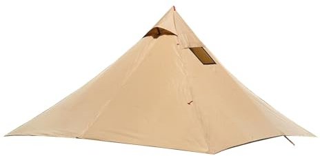 Hot Tent - Teepee Tent Outdoor Camping, Season Backpacking Tents | Breathable Large Space Tipi, Windproof Dome Camping First Tents For Stove Wood Stove 4 Seasons Trekking Pyramid
