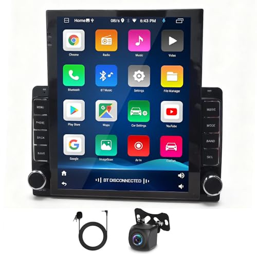 9.7 Android 14 Bilstereo 2 Din för VW Multivan T5 2003-2014, 2+64G Touch Screen Head Unit GPS Navi Bluetooth Radio with Wireless Carplay Android Backup Camera WiFi FM/RDS Mirror Link SWC