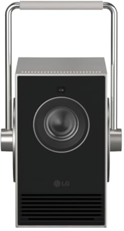 LG CineBeam Q PU600U, Mini Portable 4K Projector, 50-120 inch Screen, RGB Laser, 600 ANSI Lumens, LG TV webOS, AirPlay, Screen Share, Bluetooth, Built-in speaker, Auto Screen Adjustment