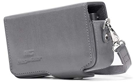 Megagear Protective Leder Brown Camera Hülle für Sony Cyber-Shot DSC-RX100 V, DSC-RX100 IV mit 24-70 mm Objektiv, DSC-RX100 III, DSC-RX100 II - Grau
