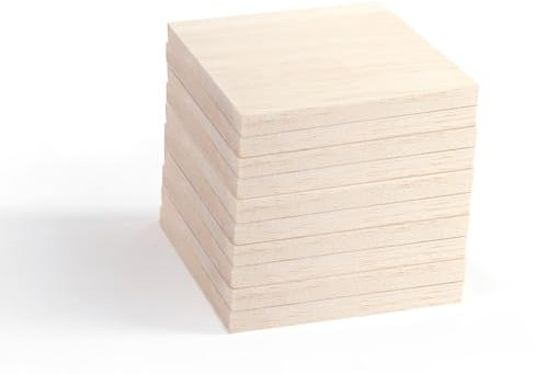 Lot de planches de balsa pour string art - 10 x 10 cm - 10 pcs